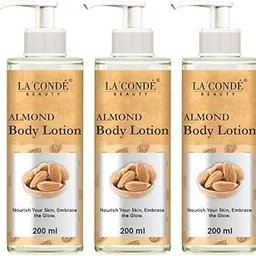 La'Conde Almond Body Lotion 200ml | Deep Moisturizing & Hydrating Lotion with Almond Extract | Soft, Smooth, Nourished Skin | Non-Greasy Formula | Pack of 3-picture-27