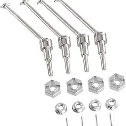 Fashion My Day 1:16 Universal Drive Shaft Coupler Front and Rear CVD Axles Drive Shafts Set Silver-image-14