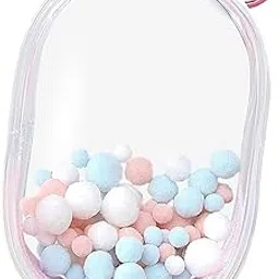 Fashion My Day Mini Doll Storage Bag Collectors PVC Clear Doll Display Bag for 15/20cm Doll Pink L with Balls-image-8