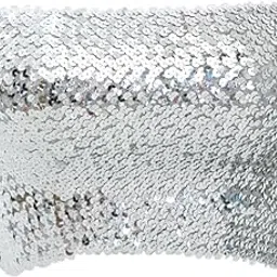 MYADDICTION Women Sequin Off Shoulder Tube Top Blouse Stretchy Chest Wrap Party Vest Silver Clothing, Shoes & Accessories | Dancewear | Adult Dancewear | Belly Dancing-image-12