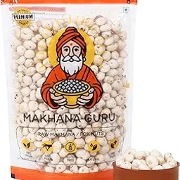 MAKHANA GURU Large Makhana 200g | Premium Raw Fox nuts | High Protein, Low Fat & Gluten-Free Snack | Healthy & Crunchy Lotus Seeds | Perfect for Fasting, Keto & Weight Loss Diet image 1