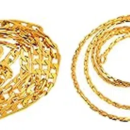 handicraft kottage Gold Plated Chain for Girls and Women's (Gold) image 1