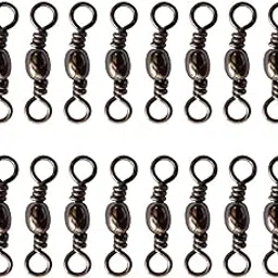 CORAL INDIA Fishing Swivels Barrel Swivels with Solid Ring Fishing Hook Line Connector Stainless Steel Fishing Tackle Accessories Size No 05 Colour : Gray (20)-image-7