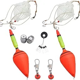 Hunting Hobby Fishing Lantern Carp Bait Cage,Float,Swivel,Weight Balls,Rubber Stopper Set-image-26