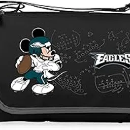 picnic time Black Philadelphia Eagles NFL Disney Outdoor Picnic Blanket Tote-picture-35