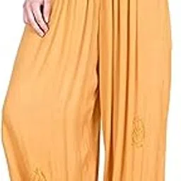 lujoso Women's Rayon Harem Pant | Harem Pant for Women | Patiala Pants | Afghani Salwar Palazzo | Comfortable & Regular Fit Pants for Yoga, Dancing - Free Size (in, Alpha, M, Regular, Beige Harem)-picture-44