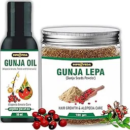 Gunja Powder for HairCare & Oil Combo | Natural & Herbal Solution of Hair for Women and Men Hair | 100% Herbal & Safe for Use | Powder 100gm & Oil 50ml Combo Pack-image-31