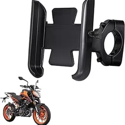 WHIPONE CNC Metal Bike Mobile Holder Compatible for KTM 200 Duke, 360° Rotation Phone Mount Cradle for Bicycle & Motorcycle, Handlebar for All Smartphones, Anti-Slip, Full Grip (Black)-picture-28