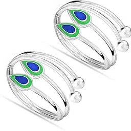 amazon brand - anarva 925 Sterling Silver BIS Hallmarked Toe Ring Pure Silver Toe Ring for Women-picture-28