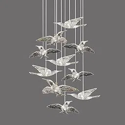 7 star DECOR LED Flying Birds Chandelier Light | Modern Decorative Hanging Ceiling Lamp | Creative Bird Pendant Lights for Living Room, Bedroom, Wedding & Party Decor-picture-31