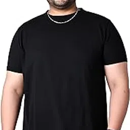 bigbanana Plus Size Men's Regular Fit Solid Round Neck Tshirt-picture-52