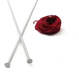 GIRLYZ Attire Aluminium Knitting Needle Rounded Knob Pakki Salayi Making for Woolen Art-Facts Sweaters Mufflers Learning Practicing Knitting Needle (Pakki Salay) Pair of 1 (Knitting Needle no. 5)-image-91