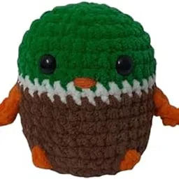 Crochet Artwork Amigurumi Handmade Soft Mallard Duck Toy (Green)-picture-32
