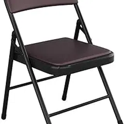 FURNIMAX Folding Chair for Home with Foam Cushion | Ultra Light Portable Steel Chair for Study, Office, Camping & Balcony | Foldable & Comfortable Seating � Brown-picture-24