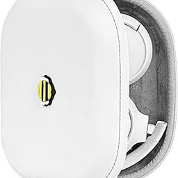 Geekria Shield Kids Headphones Case with Personalized Shoe Charm, Replacement Hard Shell Travel Carrying Bag with Cable Storage Compatible with JBL JR310BT, Tune600BTNC Headsets (White) image 1