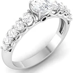 avsar jewellery 14k (585) White Gold Ring for Women-picture-38