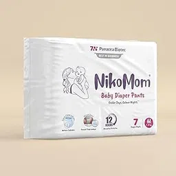 NikoMom Diaper Pants Medium | Up to 435 ml storage capacity for Babies Weighing 7-12 Kg | Pack of 7 Diapers| Easy to Wear and Remove | Ultra Soft & Dry, Breathable | All-Night Protection | Travel Pack-picture-35