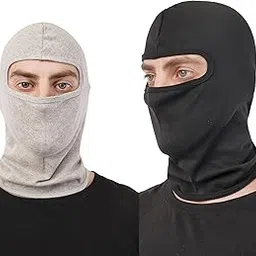 PrimeBox Full Cover Face Mask Cotton Fabric Bike Riding Washable Dust Protection Balaclava For Men Women Neck Gaiter Helmet Liner Pack of 2 Rider Accessories-image-2