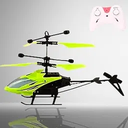 Flying Remote Control Helicopter for 6+ Years Boys - Indoor and Outdoor Palm Sensing with LED Lights (Pack of 1) (Black Green)-picture-13