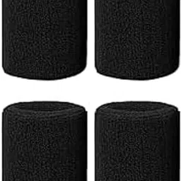 NATANI Traders Cotton Sweatbands, Sports Wristbands for Men, Black (2 Pair)-picture-14