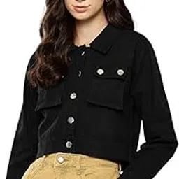 aarika Womens Casual Wear Navy Blue Colour Solid Denim Jacket-picture-18