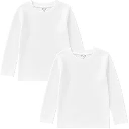 DOODLEBERRY Girls Full Sleeves T-Shirt | Cotton Blend 180 GSM | Bio-Washed Soft Fabric | Solid Color Casual Wear for Kids | Comfortable & Skin-Friendly |-picture-16