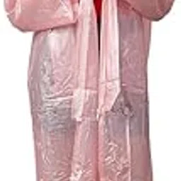 Viva Rainwear Women's Floral Printed Pink PVC Waterproof Petals Standard Length Long Sleeves With Adjustable Hooded & Zipper Raincoat For Rainy Weather (Size : L)-picture-43