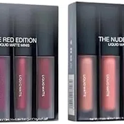 SHARP BEAUTY AND SKIN CARE Liquid Matte Minis Lipstick Nude Edition and Red Edition, 12-Ml - (Pack Of 8)-picture-37