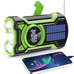 IPX5 Waterproof Emergency Weather Radio, Bluetooth Portable AM/FM/NOAA Hand Crank Radio Solar Charging, with Flashlight and 5000mAh Cell Phone Charger, USB or Battery Powered Radio with SOS Alarm-picture-14