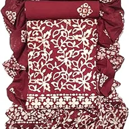 farooq dyeing - manufacturer & wholesaler of cotton batik printed dress material & night gown Bombay Batik Women's Unstitched Cotton Printed Salwar Suit with Dupatta Ethnic Wear Dress Material Available in different Color-picture-10