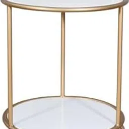 Priti Multipurpose Kitchen Serving Trolley - Golden and White-picture-38