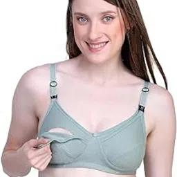 Maternity Nursing Bra, Sage Green, Easy Drop Cup Design with Adjustable Straps-picture-27