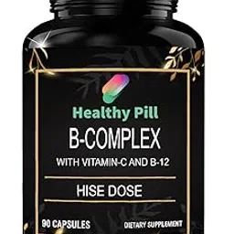 Healthy pill Vitamin B Complex with Vitamin C - Immune Health, Energy Support & Nervous System Support, 90 Capsules-picture-32