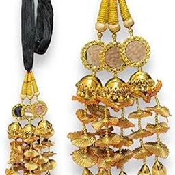 Gevvea Traditional Punjabi Hair Paranda – Colorful Braided Hair Extension with Tassels & Beads for Women-picture-34