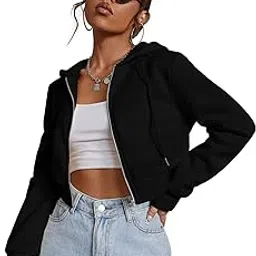 tadkee Crop Hooded Sweatshirt | Winter Wear for Women Stylish Crop Hoodies-picture-41