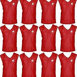 SAS SPORTS Training Bibs Scrimmage Vests Pennies for Soccer Set of 12 (Maroon, L)-picture-20