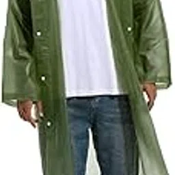Casual Solid Men Raincoat (Raincoat EVA_Dgreen M_3XL)-picture-55