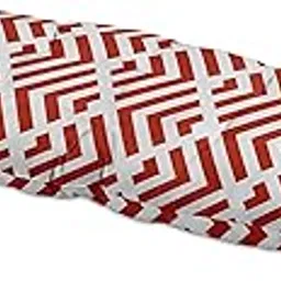 Vargottam Printed Outdoor Bench Cushion Lounger Water Resistant Lounger Bench Seat Garden Furniture Patio Front Porch Decor and Outdoor Seating, Red-picture-20