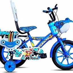 CAPENT Cosmos 14T Cycle for Kids with Support Wheel & Back Rest Seat | Rigid Suspension | Tubeless Tyre | Frame 9 Inch | Ideal for 3 to 5 Years Boys & Girls (Blue)-picture-30
