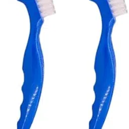 American Goods 2/Pcs Blue Denture Care Brushes Glitter Firm Hard Duble Sided Cleaning Denture Toothbrushes-picture-57