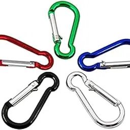 Asiatic Stainless Steel Spring Snap Hook Aluminum Carabiner Clips Spring Snap Hook for Backpack/Keyring/Chains/Ropes/Camping/Hiking/Fishing/Pet/DIY Items (Assorted) Pack of 10-picture-52