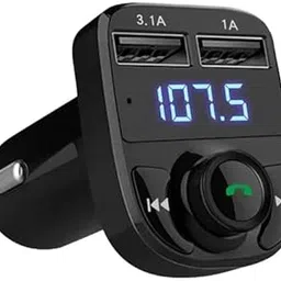 Bleaws Bluetooth FM Transmitter USB Car Charger Fast Charging 12-24W Power Radio Adapter Multi-Functional Ports Car Kit Built-in Mic Support Hands-Free Calls, LED Backlit, TF Card Flash Drive-image-56