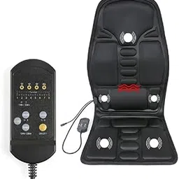 Nilzone Massger Sheet, Pain Releif Massager Sheet, Full Back Vibration Car Seat Massage Cushion Back Massage Cushion for Home Office (design_1), Black-picture-66