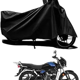 KEDIT ™ -New Hero Splendor Plus Xtec Water Resistant - UV Protection & Dust Proof Full Bike - Scooty Two Wheeler Body Cover for Hero Splendor Plus Xtec (Black Colour KA-199)-picture-31