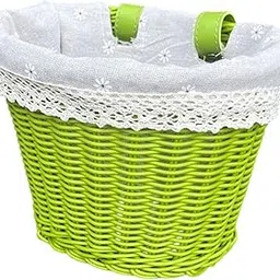 CALANDIS™ Kids Bike Basket Carrier Universal Portable Woven for Sports Cycling Outdoor 25Cmx19Cmx18Cm | Baskets | Bicycle Accessories | Cycling-picture-26