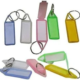 evaluemart Plastic Writeable Name Key Tags Keychains (Assorted) - Pack of 20 Pcs-picture-27