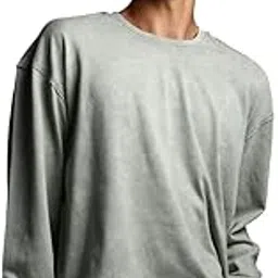 the apparel box Men's Acid Wash Basic Long Sleeve Cotton Tees, Grey-picture-51