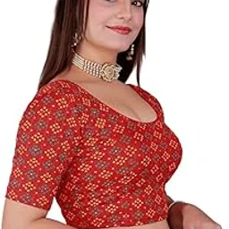 lady bloom Foil Printed Designer Stretchable Blouse for Womens and Girls-picture-26