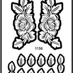 Festival Special Mehndi Stencil Sticker for Hands-picture-44