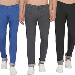 Men's Stretchable Slim Fit Mid Rise Jeans for Men-image-1
